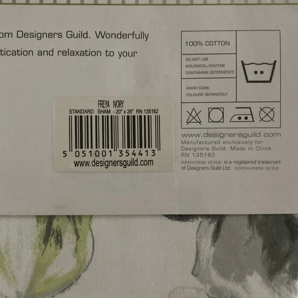Designers Guild Freya Ivory Sham NWT